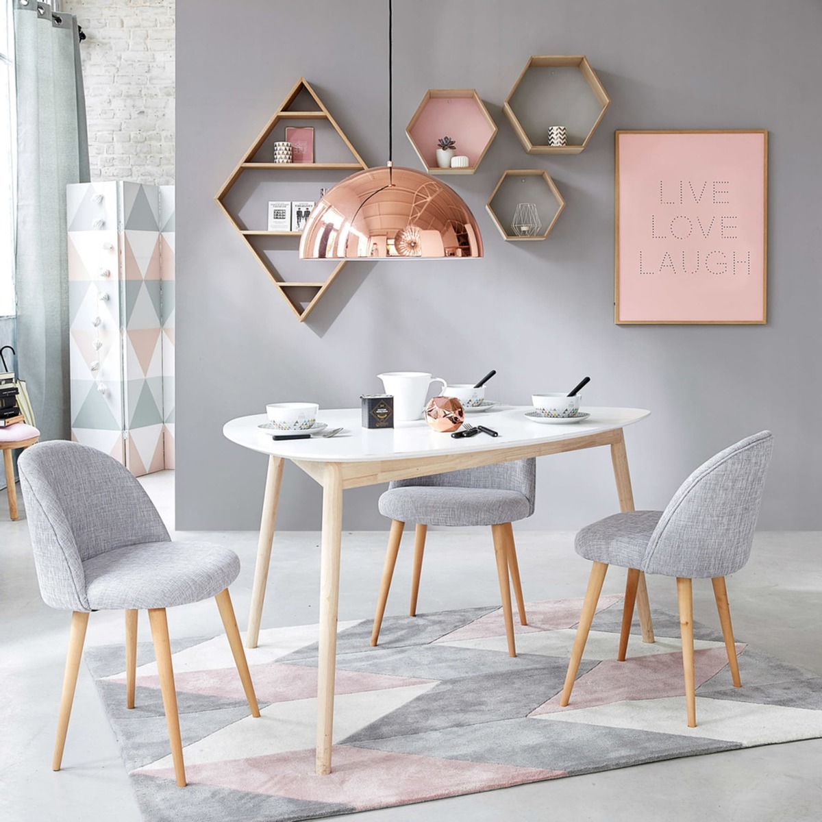 4-5-Seater White Scandinavian Dining Table L150 Spring – image 3