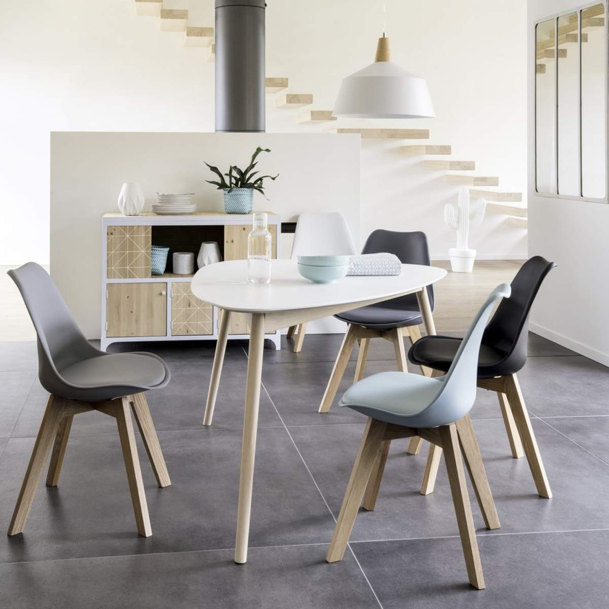4-5-Seater White Scandinavian Dining Table L150 Spring – image 5