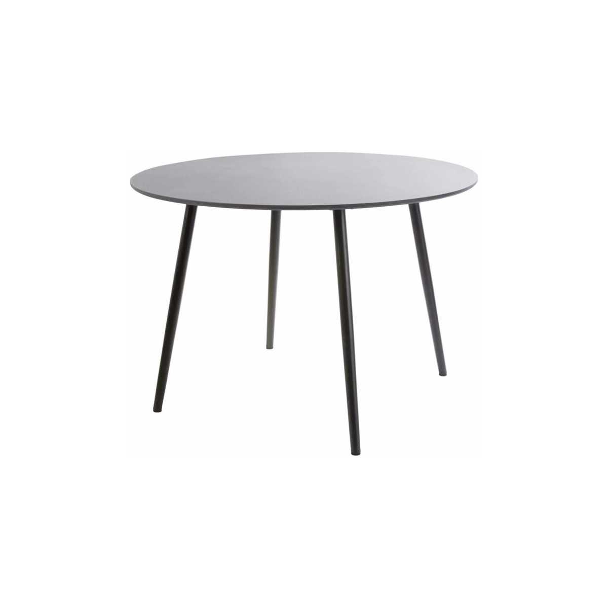 Round Anthracite Grey Concrete 5-Seater Garden Table D110 Nouba – image 2