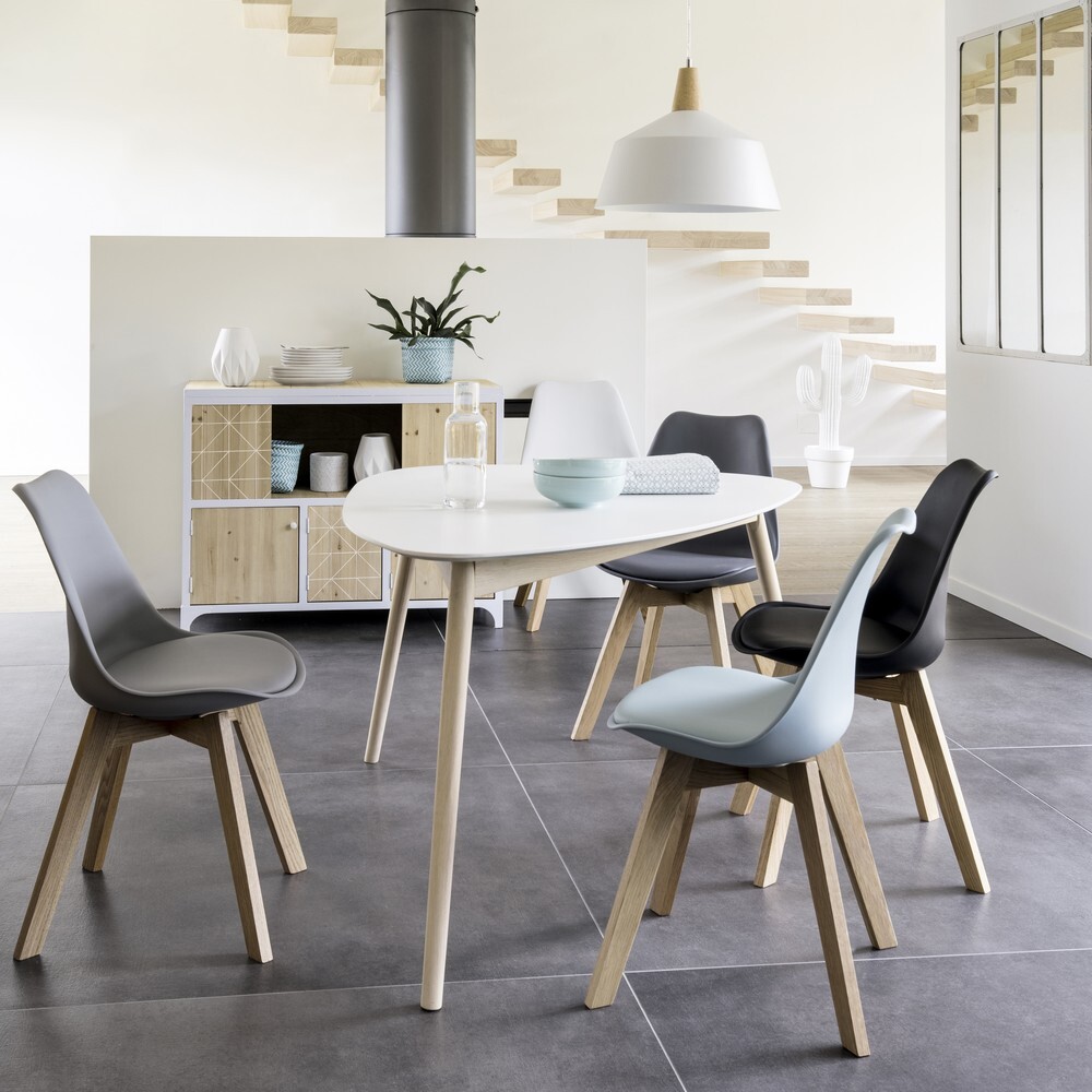 4/5-Seater White Scandinavian Dining Table L150 – image 6
