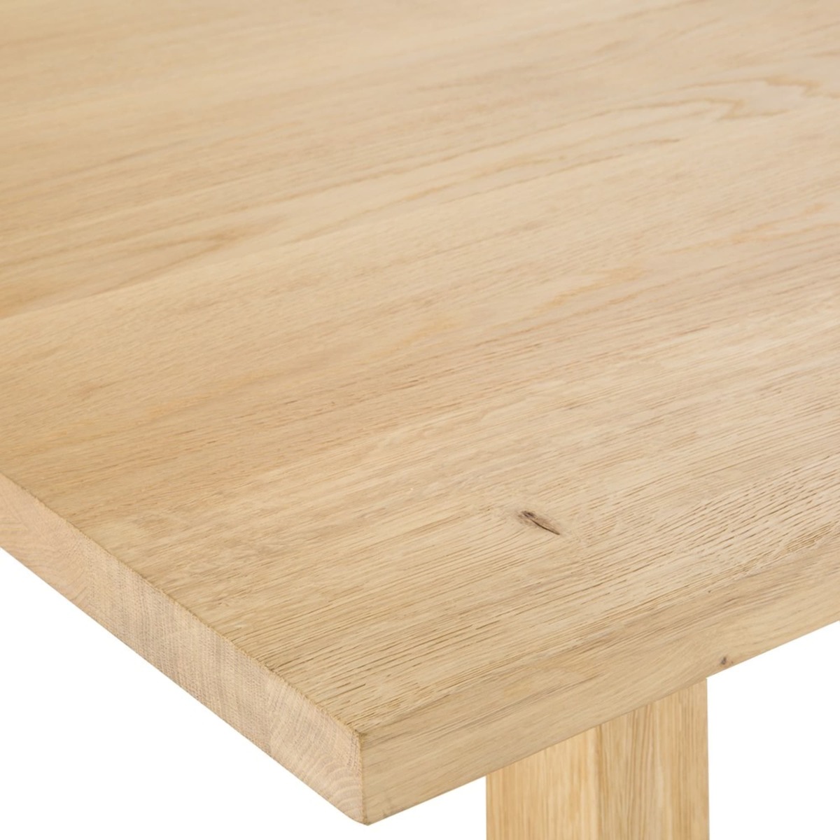 Solid Oak 6-Seater Dining Table W 220 cm Norman – image 3