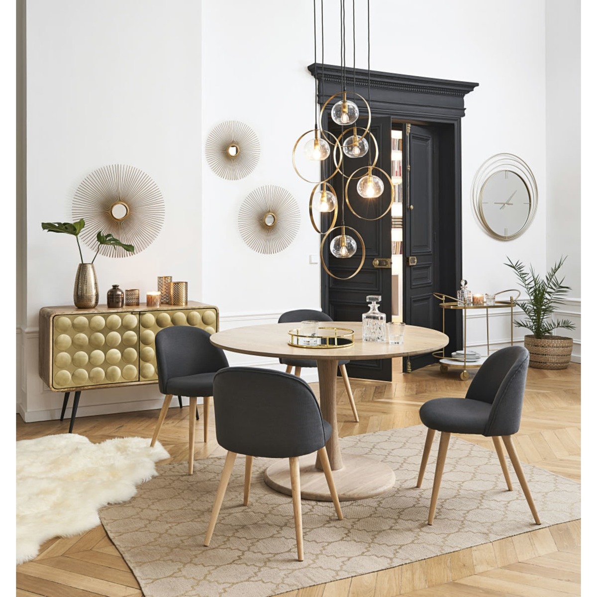 Round Oak 5/6-Seater Dining Table D127 Jay – image 3