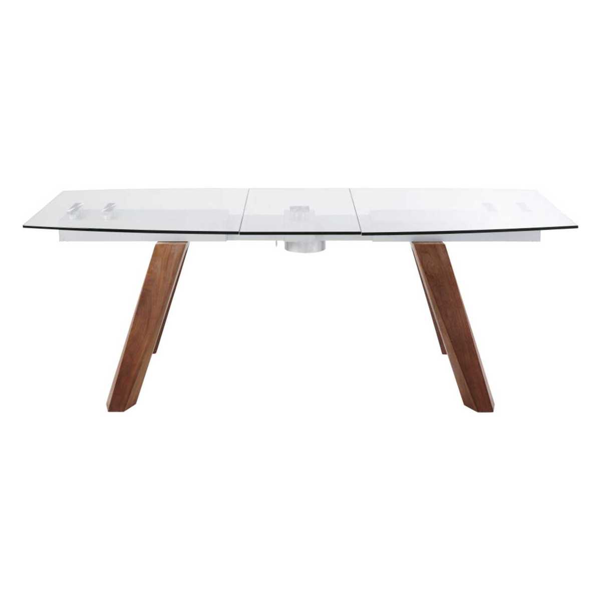 8-10-Seater Glass and Poplar Extendable Dining Table W165-210 Pegasus – image 1