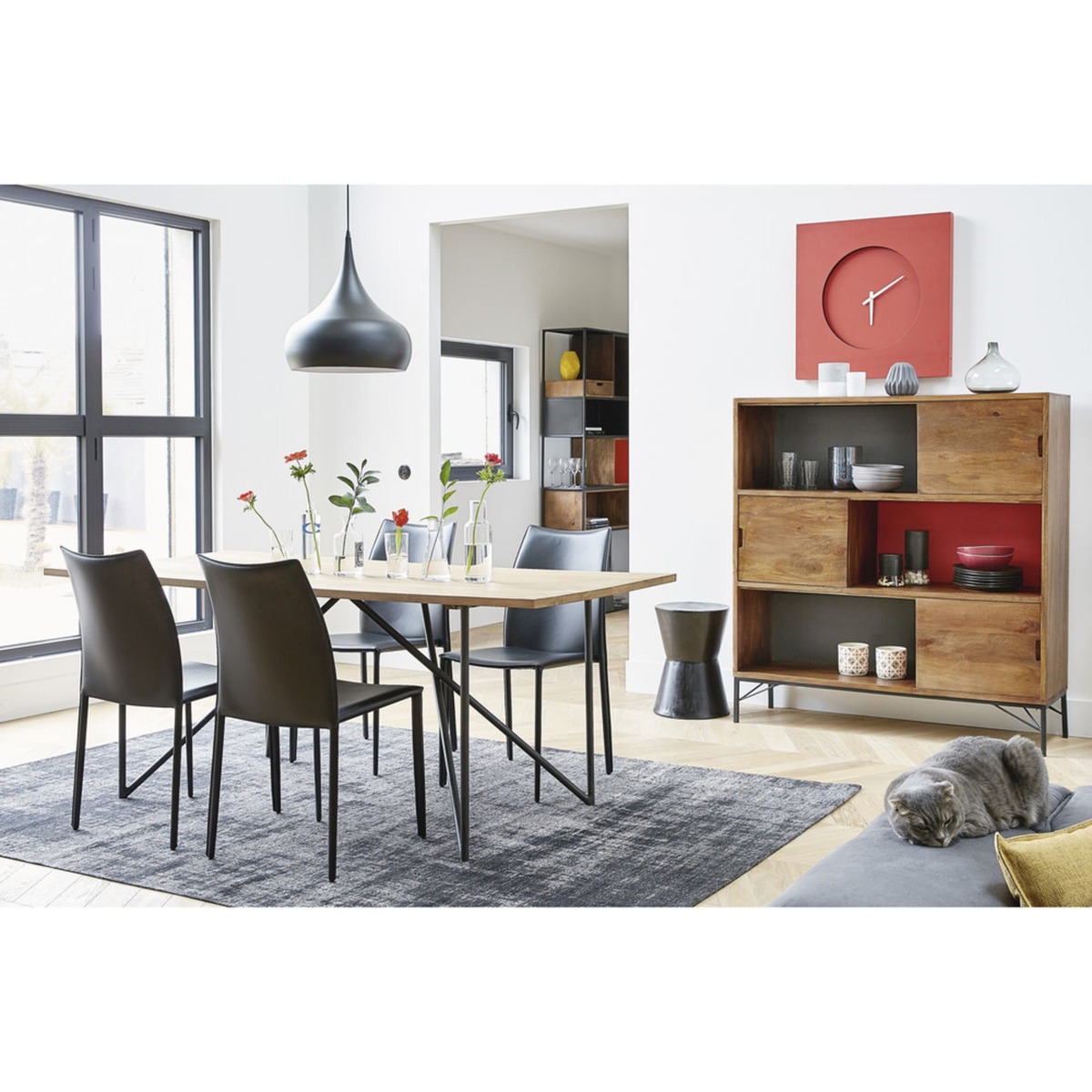 Solid mango wood dining table W 200cm Arty – image 6
