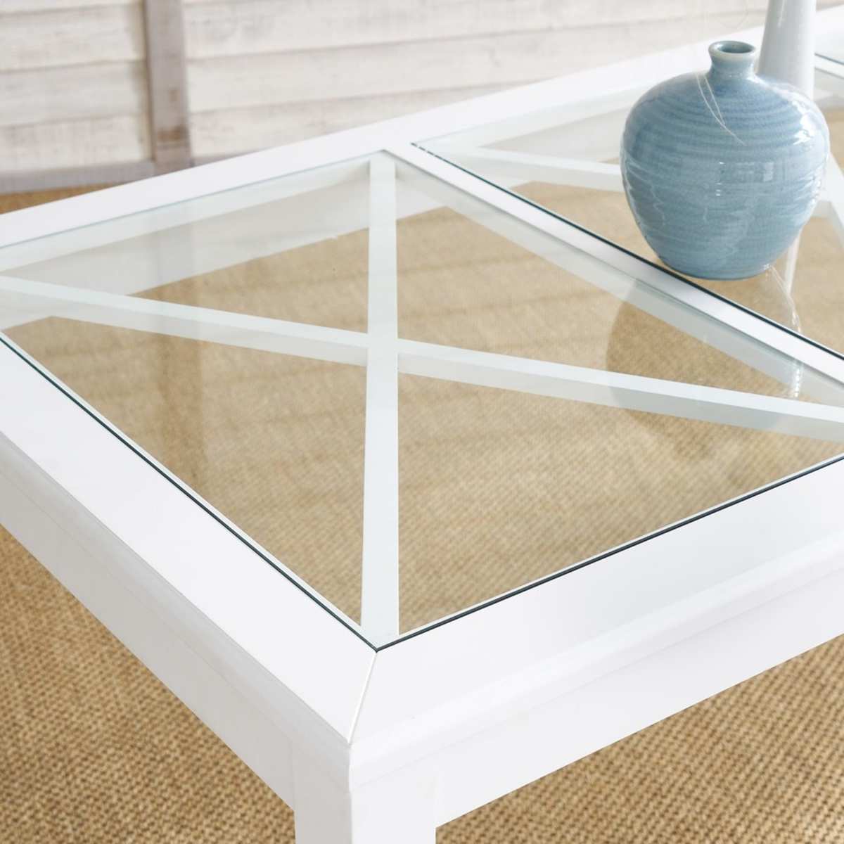 8-Seater White Pine and Tempered Glass Dining Table L 180 cm Newport – image 4