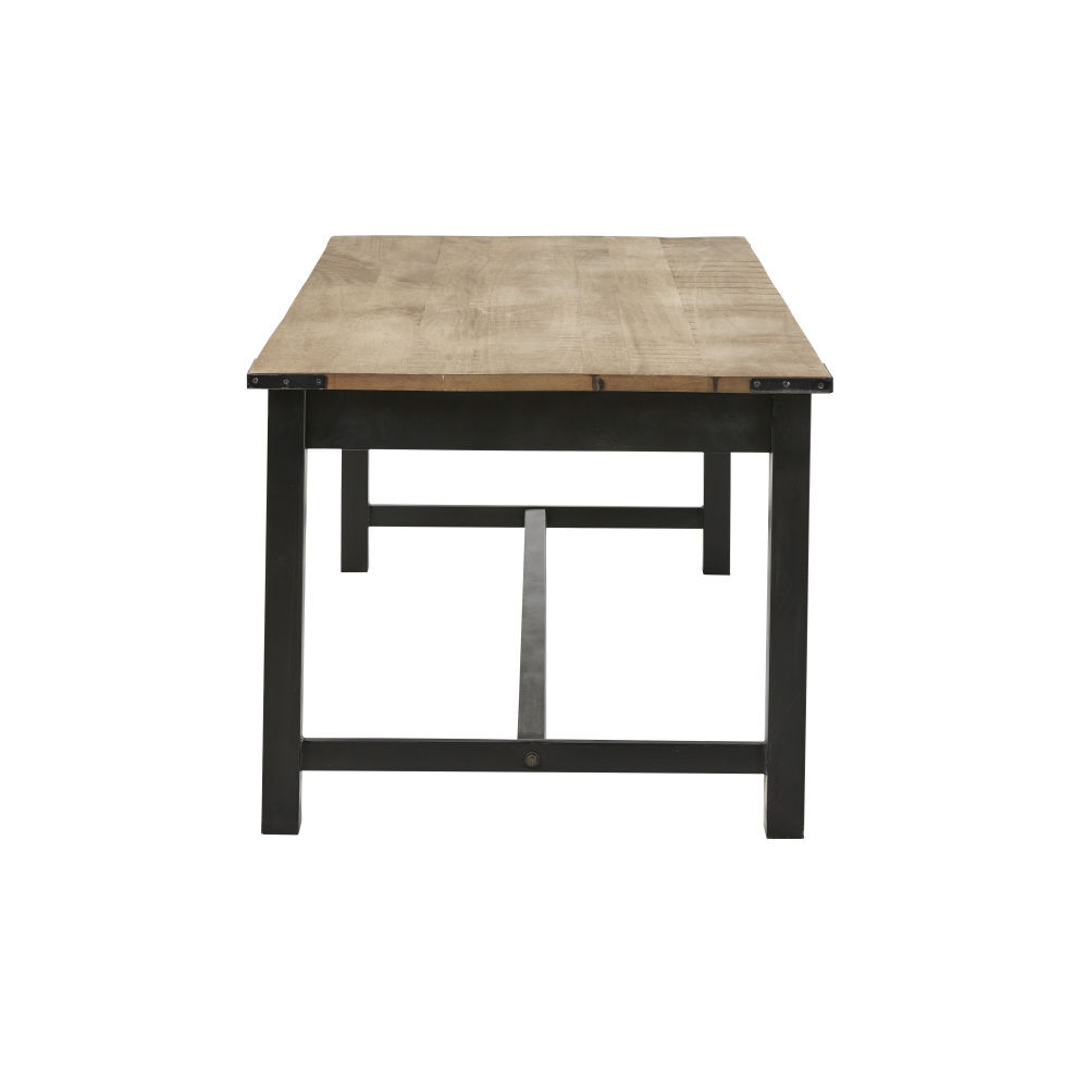 Metal and Mango Wood 6-8 Seater Dining Table W160 – image 3