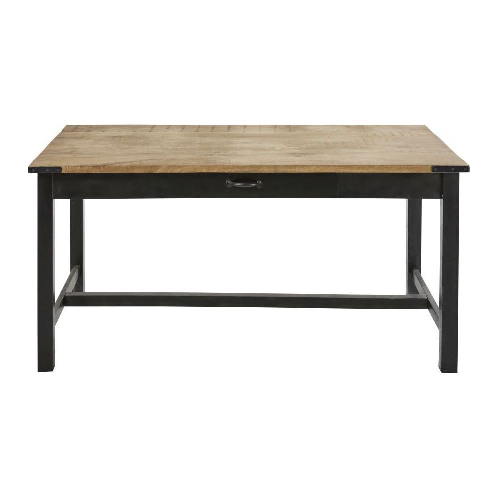 Metal and Mango Wood 6-8 Seater Dining Table W160 – image 2