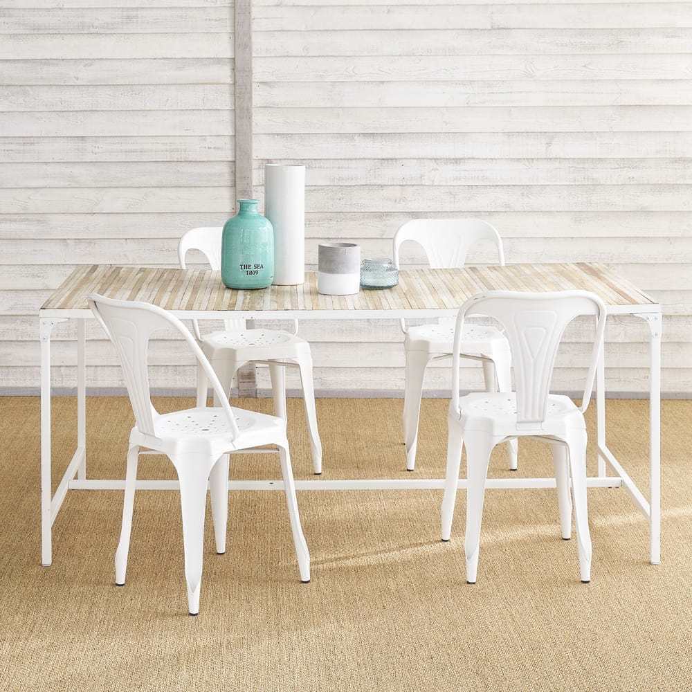 White Metal 6/8-Seater Dining Table – image 3