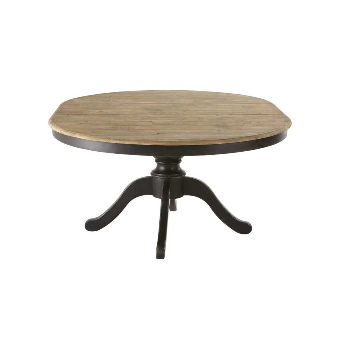 Extendable 6/8-Seater Recycled Pine and Birch Dining Table W140/190 Provence – image 3