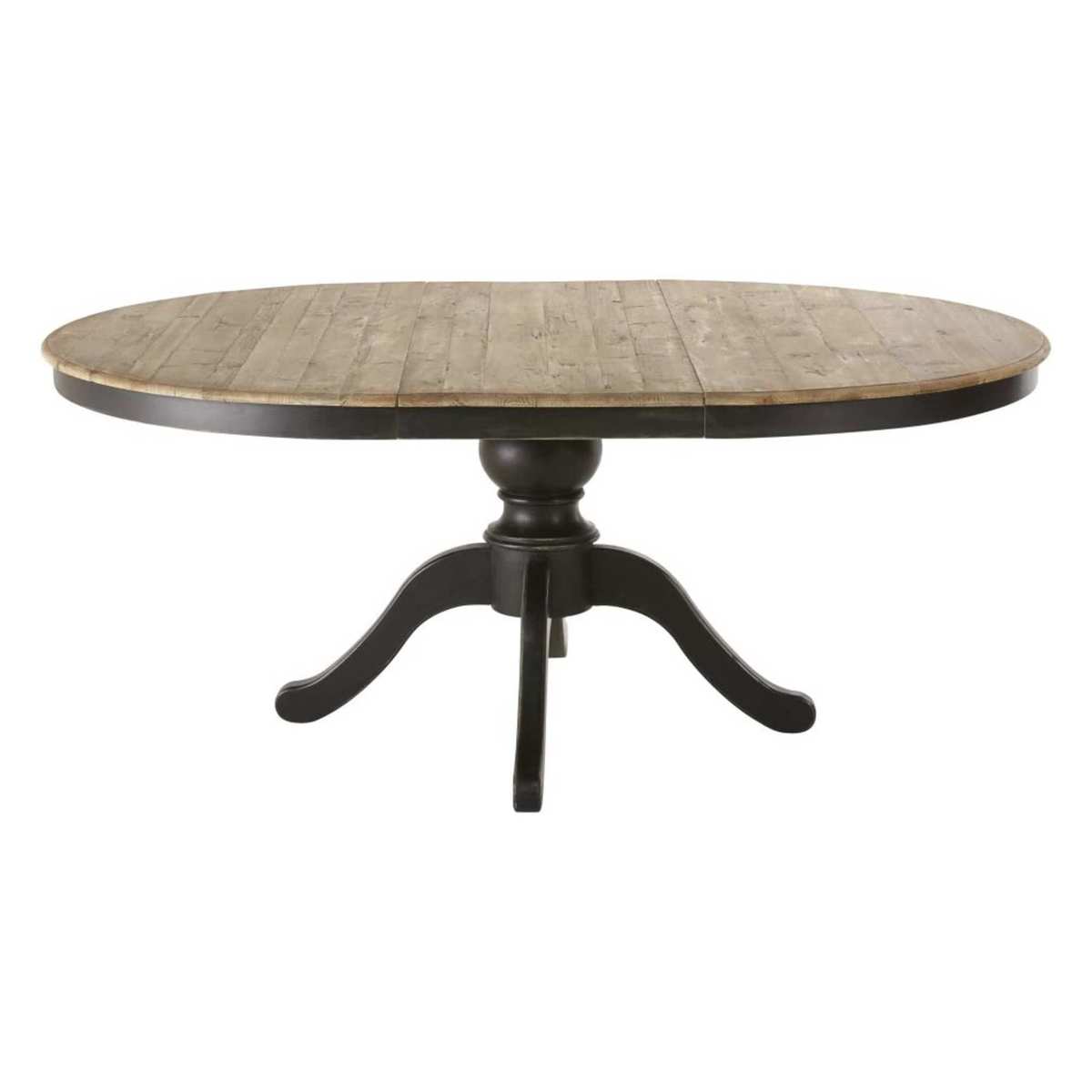 Extendable 6/8-Seater Recycled Pine and Birch Dining Table W140/190 Provence – image 2