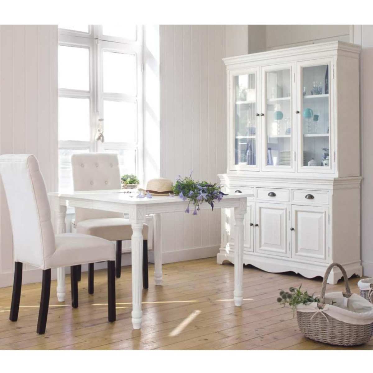 Extendible 4-8 Seater Dining Table in White W 100/180cm Louis – image 3