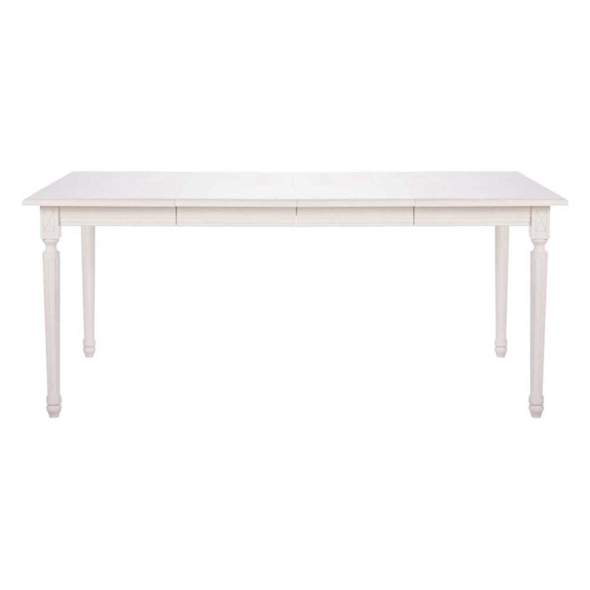 Extendible 4-8 Seater Dining Table in White W 100/180cm Louis – image 2