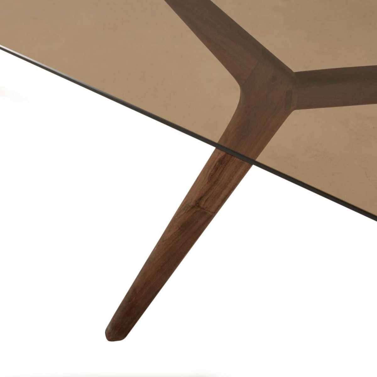 Glass and Acacia 8-Seater Dining Table W180 Sterling – image 5