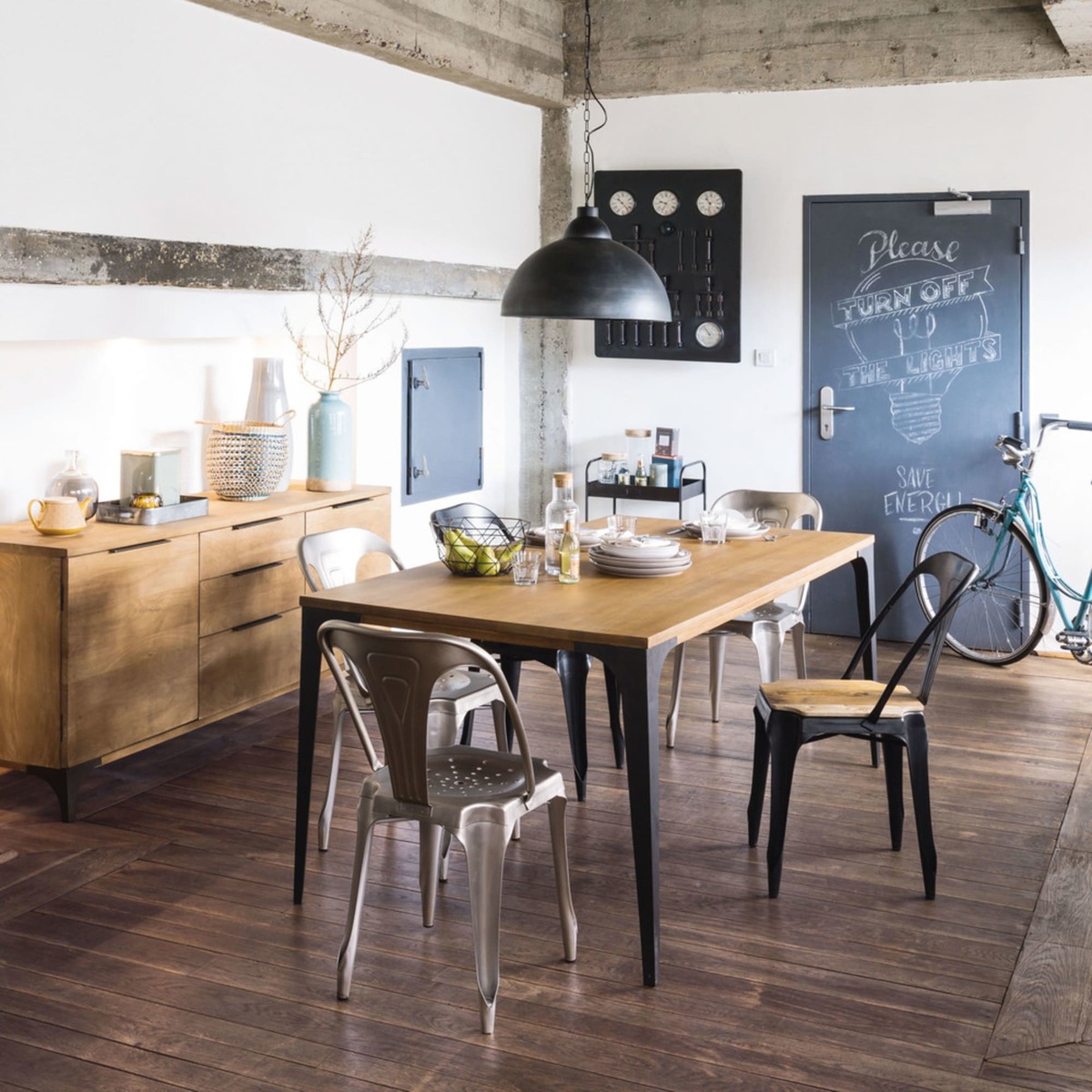 Solid mango wood dining table L180 Metropolis – image 6