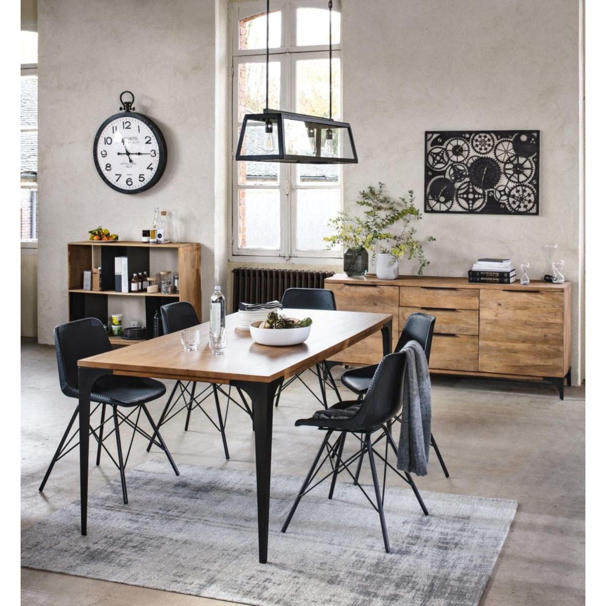 Solid mango wood dining table L180 Metropolis – image 7