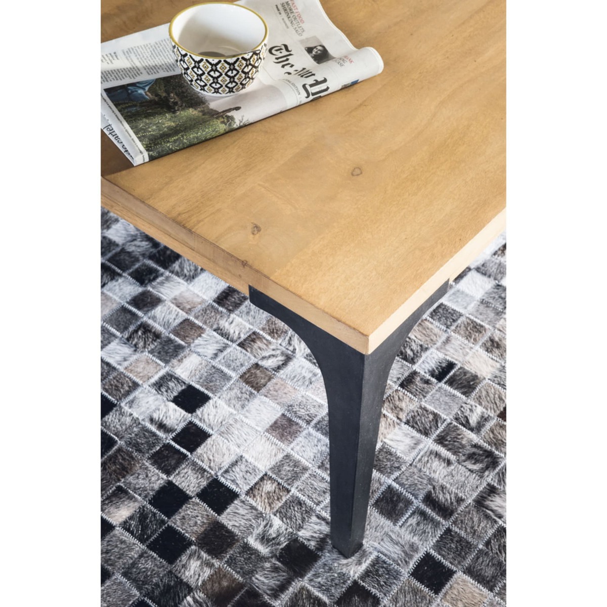 Solid mango wood dining table L180 Metropolis – image 8