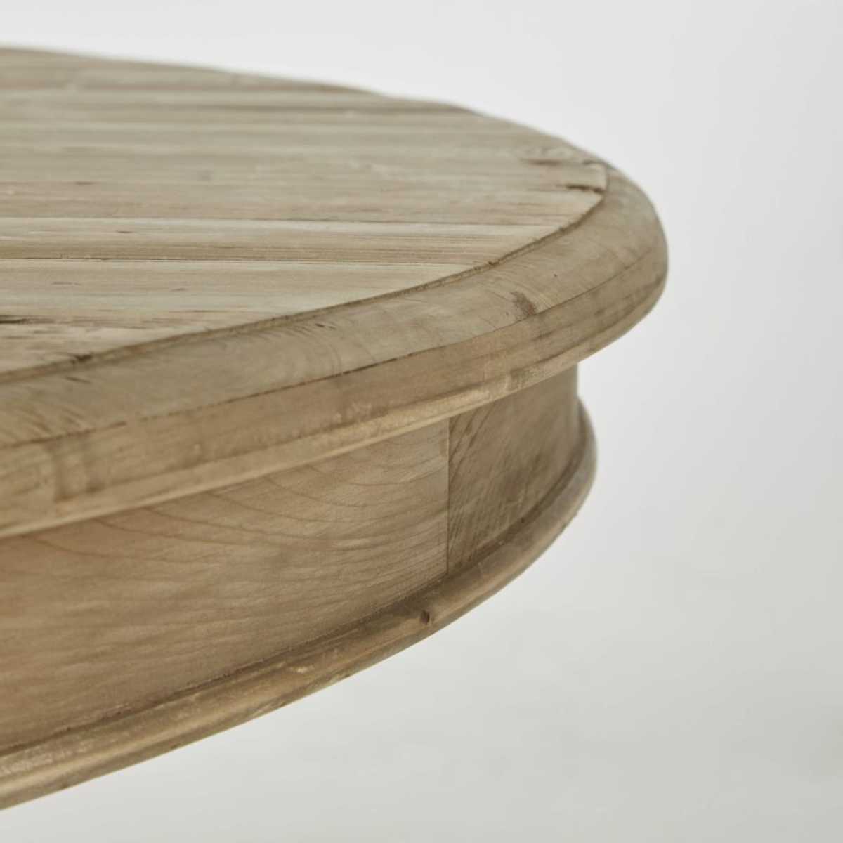 Round Recycled Pine 6-7 Seater Dining Table D140 Spinoza – image 4