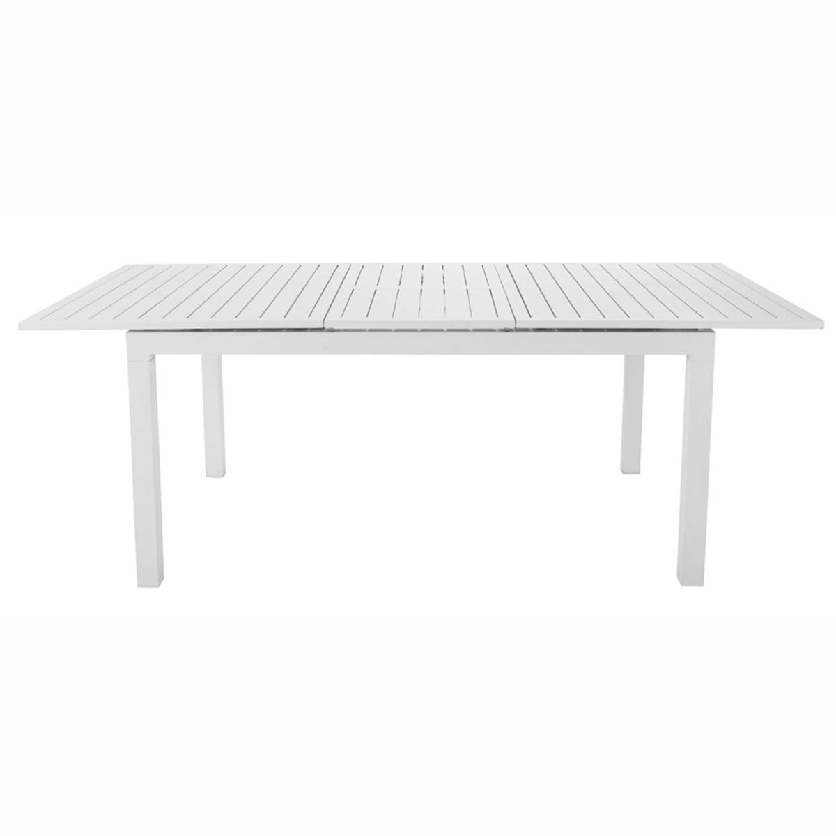 Aluminium extending garden table in white W 160-210cm Extenso – image 3