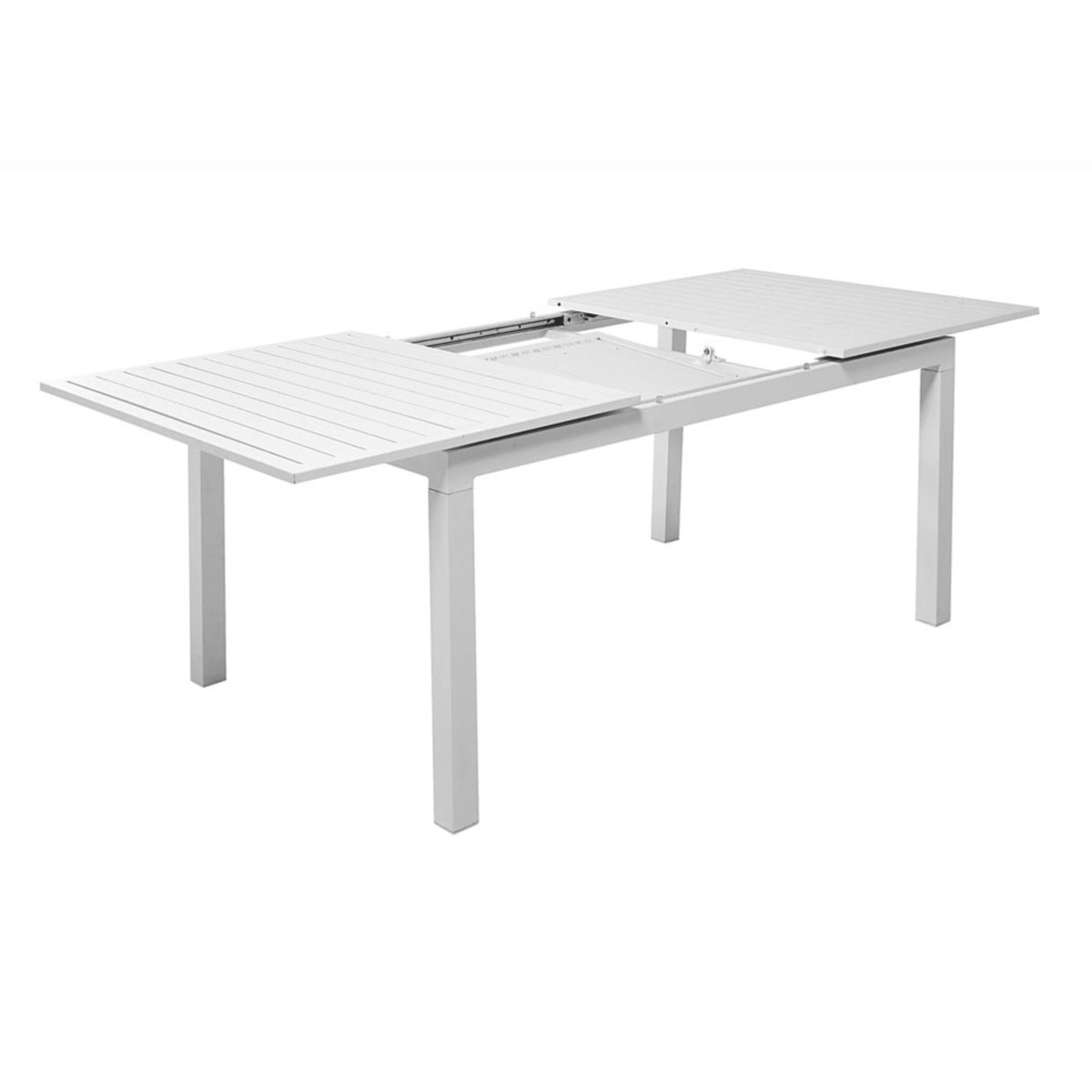 Aluminium extending garden table in white W 160-210cm Extenso – image 4