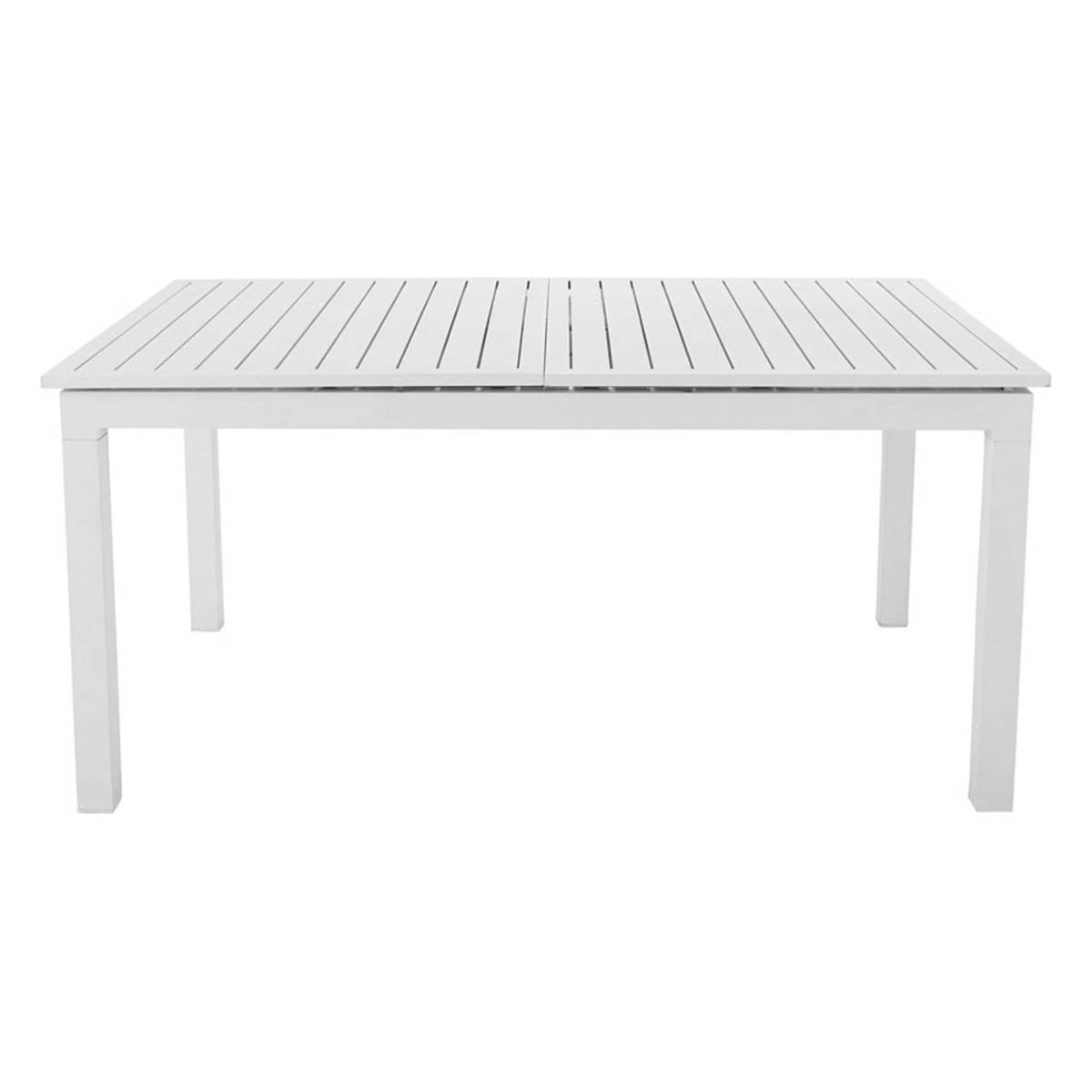 Aluminium extending garden table in white W 160-210cm Extenso – image 2