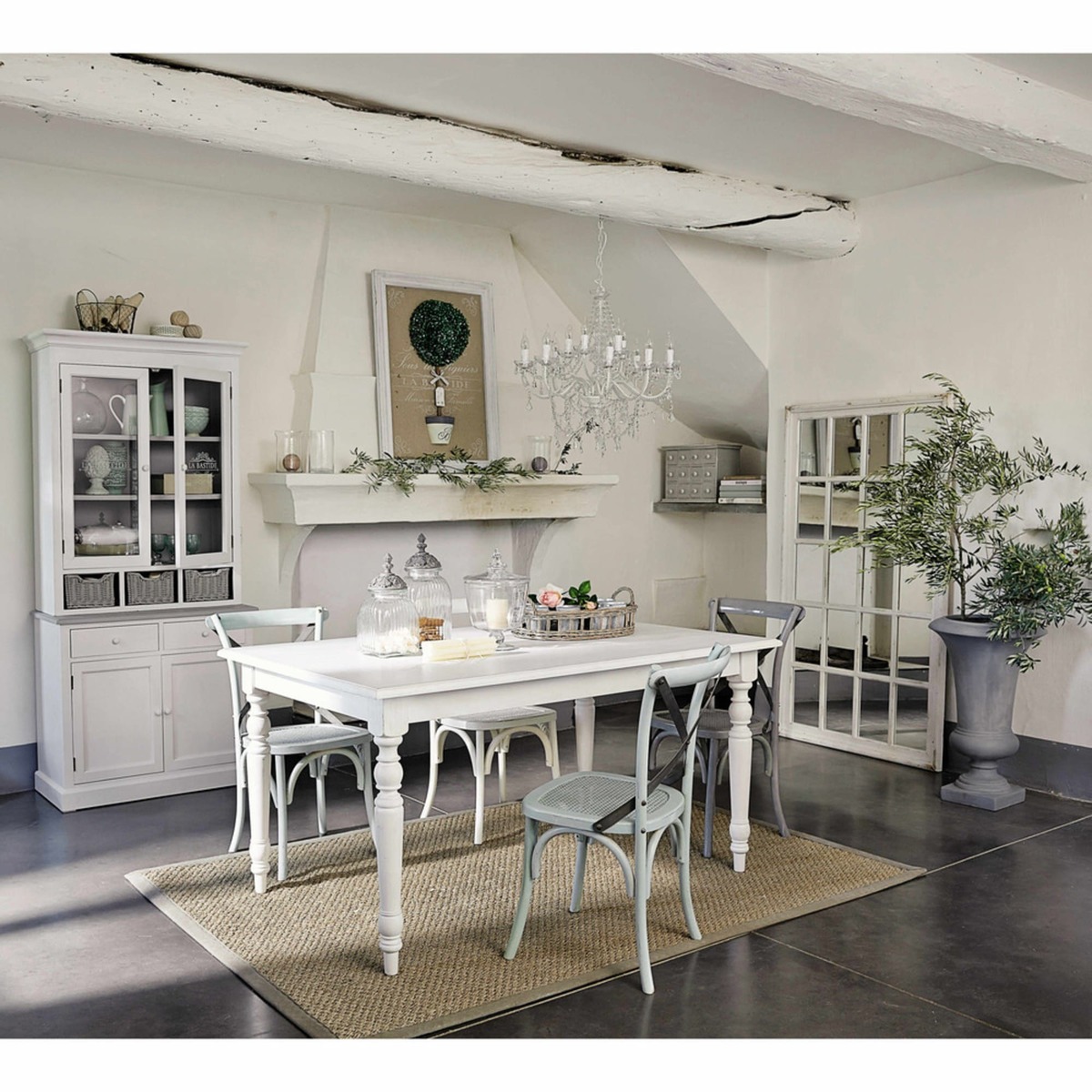 White Extendible 6-8 Seater Dining Table W 160-200 cm Romance – image 6