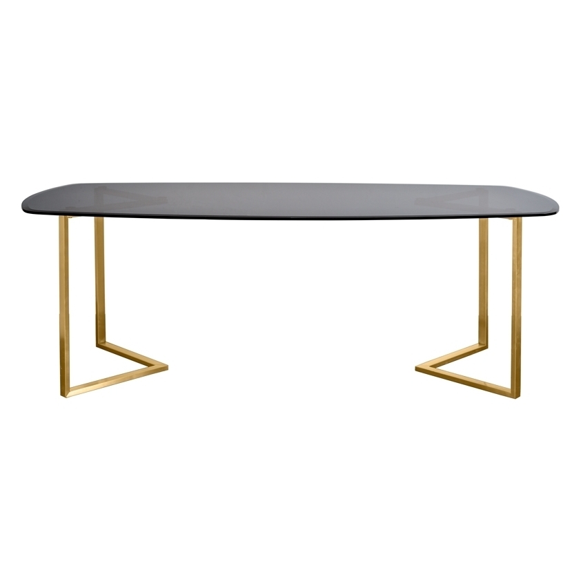Chevron Brass Dining Table – image 2