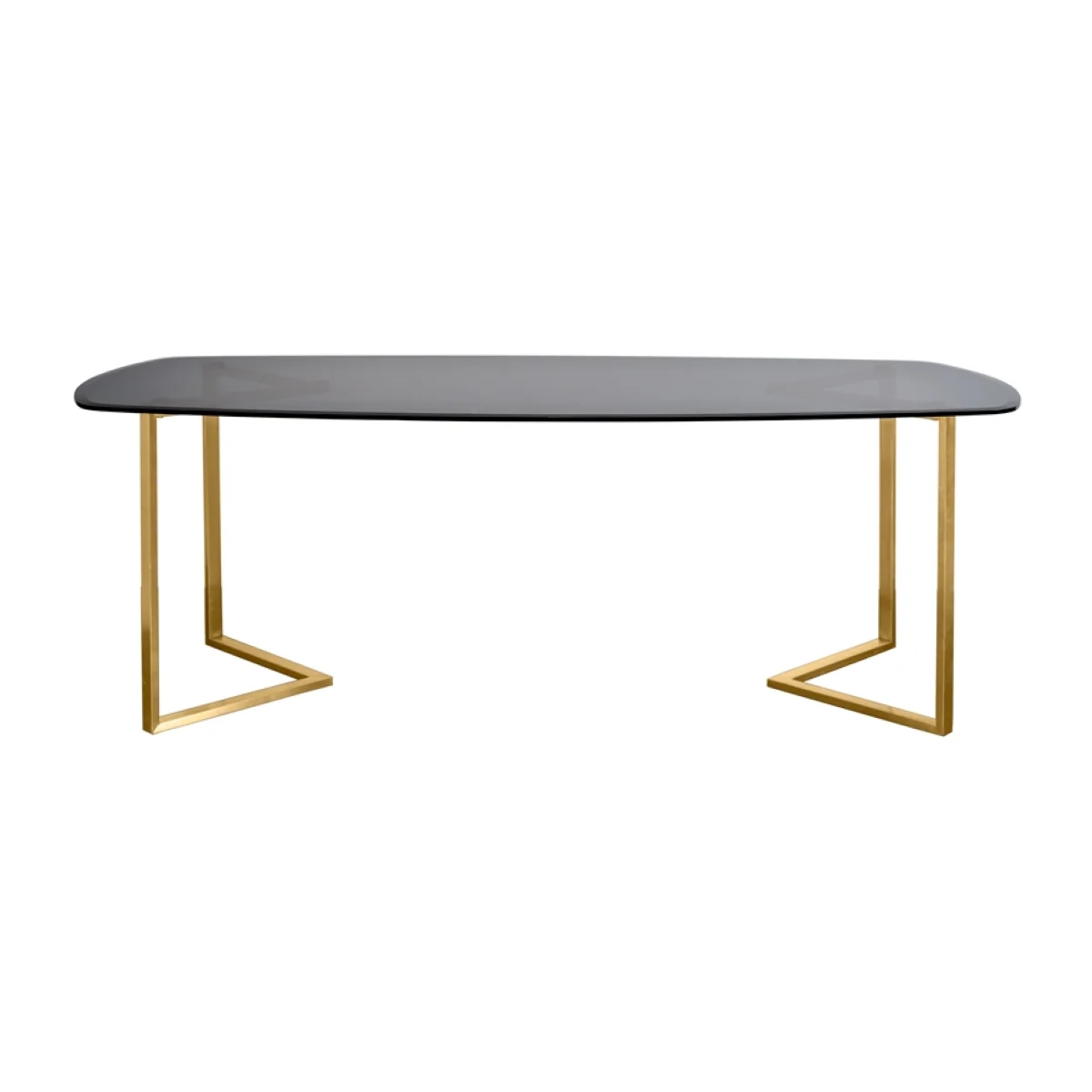 Chevron Brass Dining Table