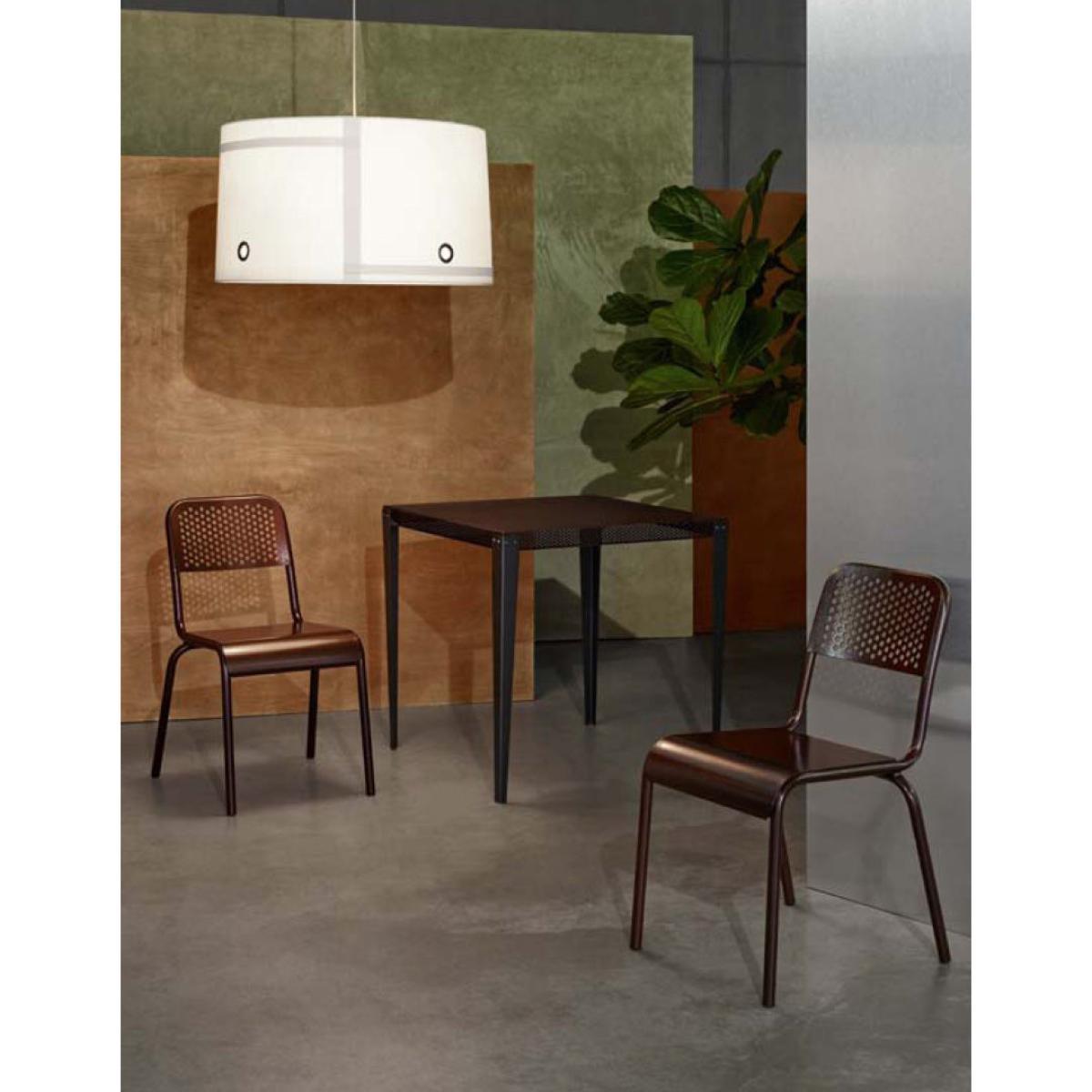 Nizza Square table - 100 x 100 cm by Diesel with Moroso Black/Copper – image 2