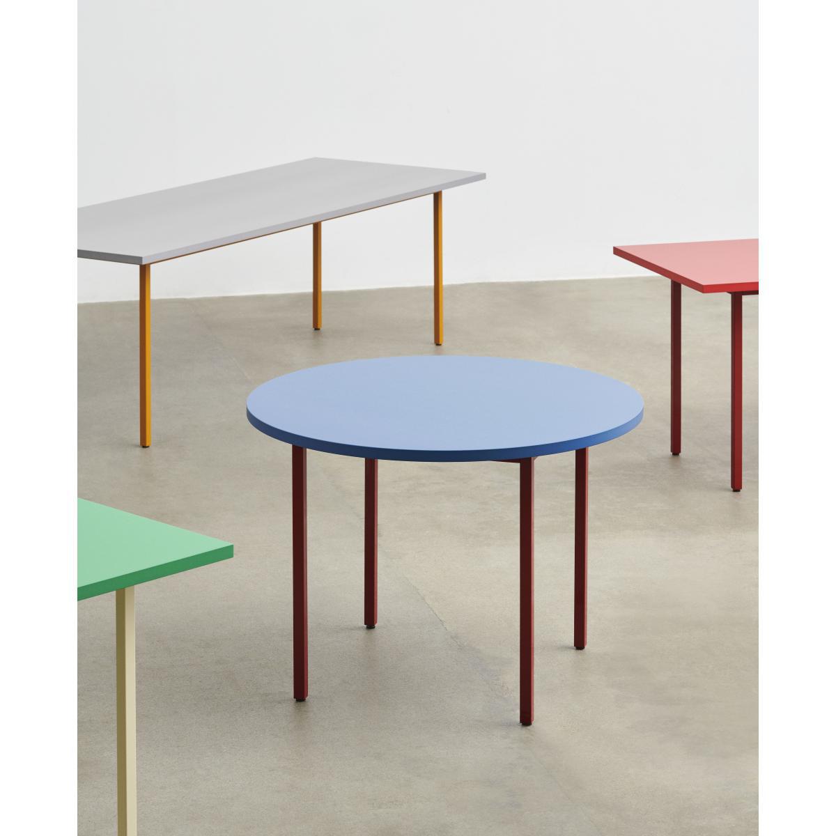 Two-Colour Rectangular table - / 200 x 90 cm - MDF Valchromat® by Hay Green – image 2