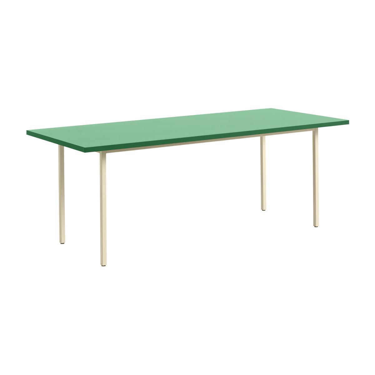Two-Colour Rectangular table - / 200 x 90 cm - MDF Valchromat® by Hay Green – image 1