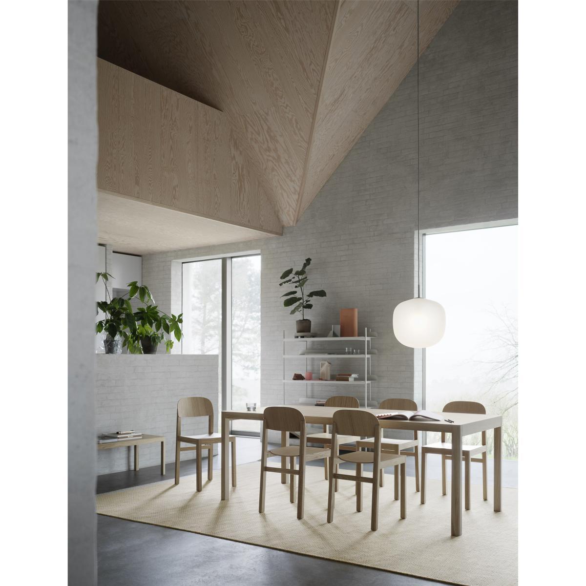 Workshop Rectangular table - / Oak veneer - 200 x 92 cm by Muuto Natural wood – image 4