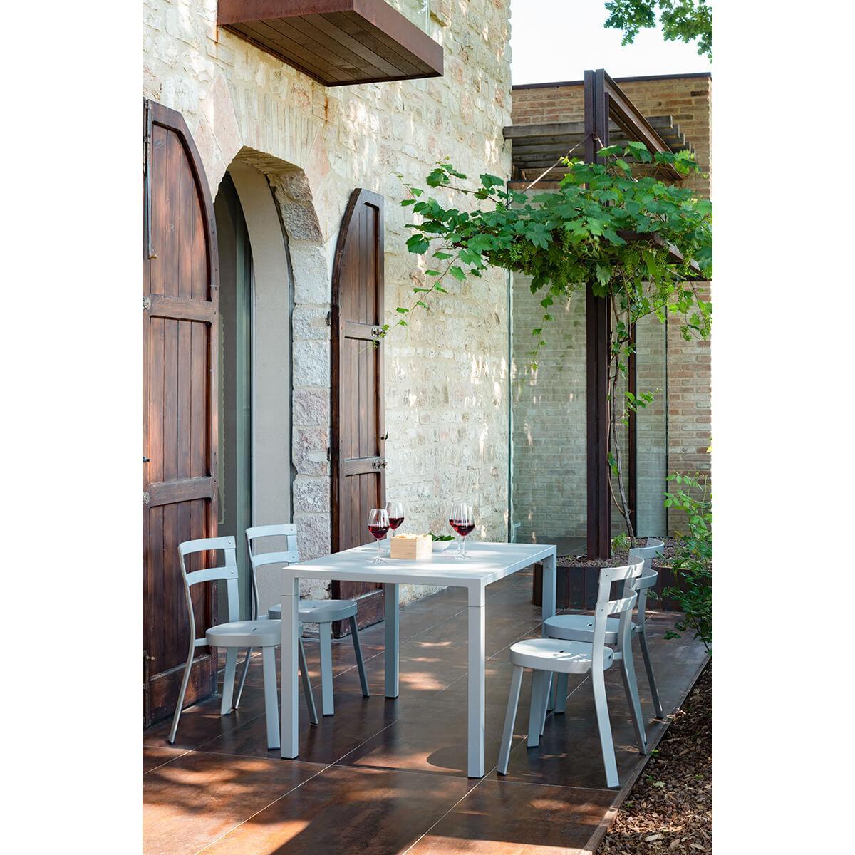 Nova Rectangular table - / Metal - 120 x 80 cm by Emu Grey/Metal – image 2