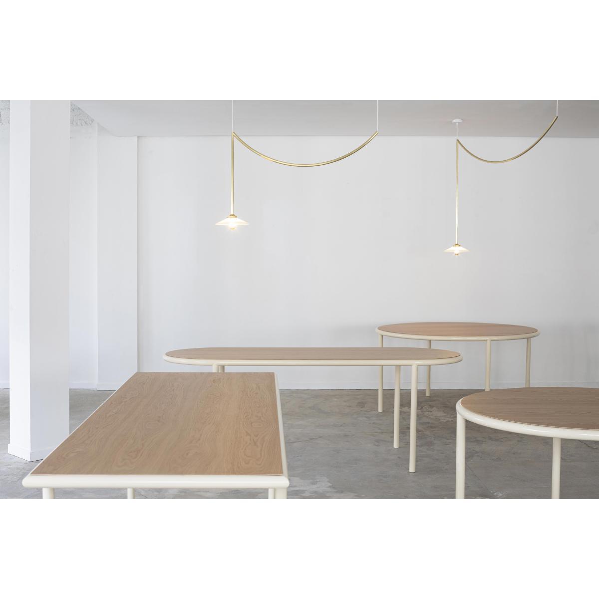 Wooden Round table - / Ø 120 cm - Oak & steel by valerie objects White/Beige/Natural wood – image 3