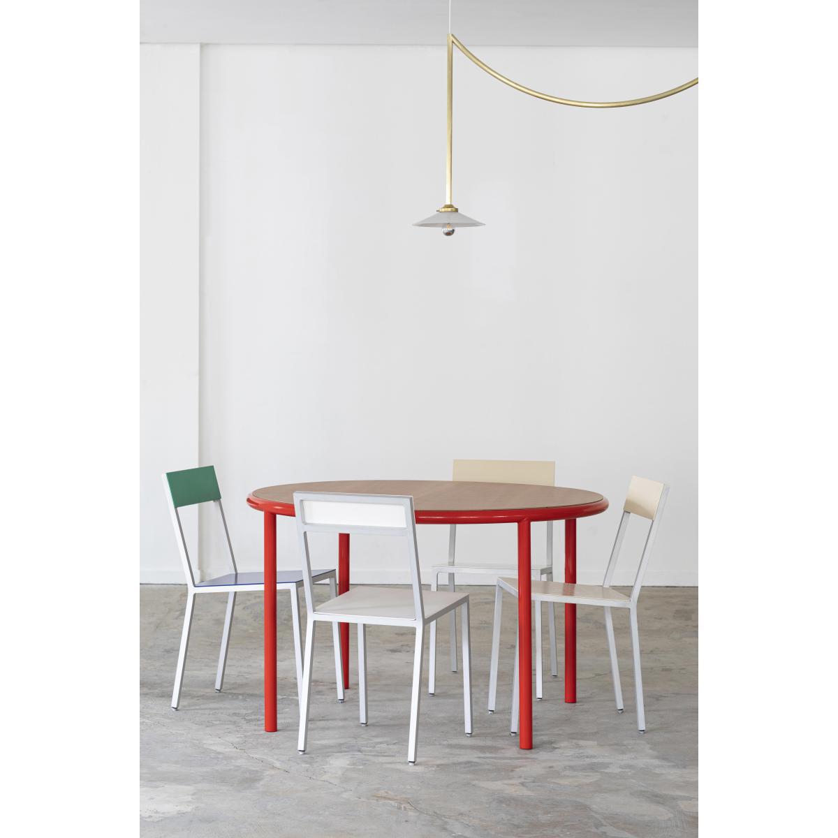 Wooden Round table - / Ø 120 cm - Oak & steel by valerie objects White/Beige/Natural wood – image 4
