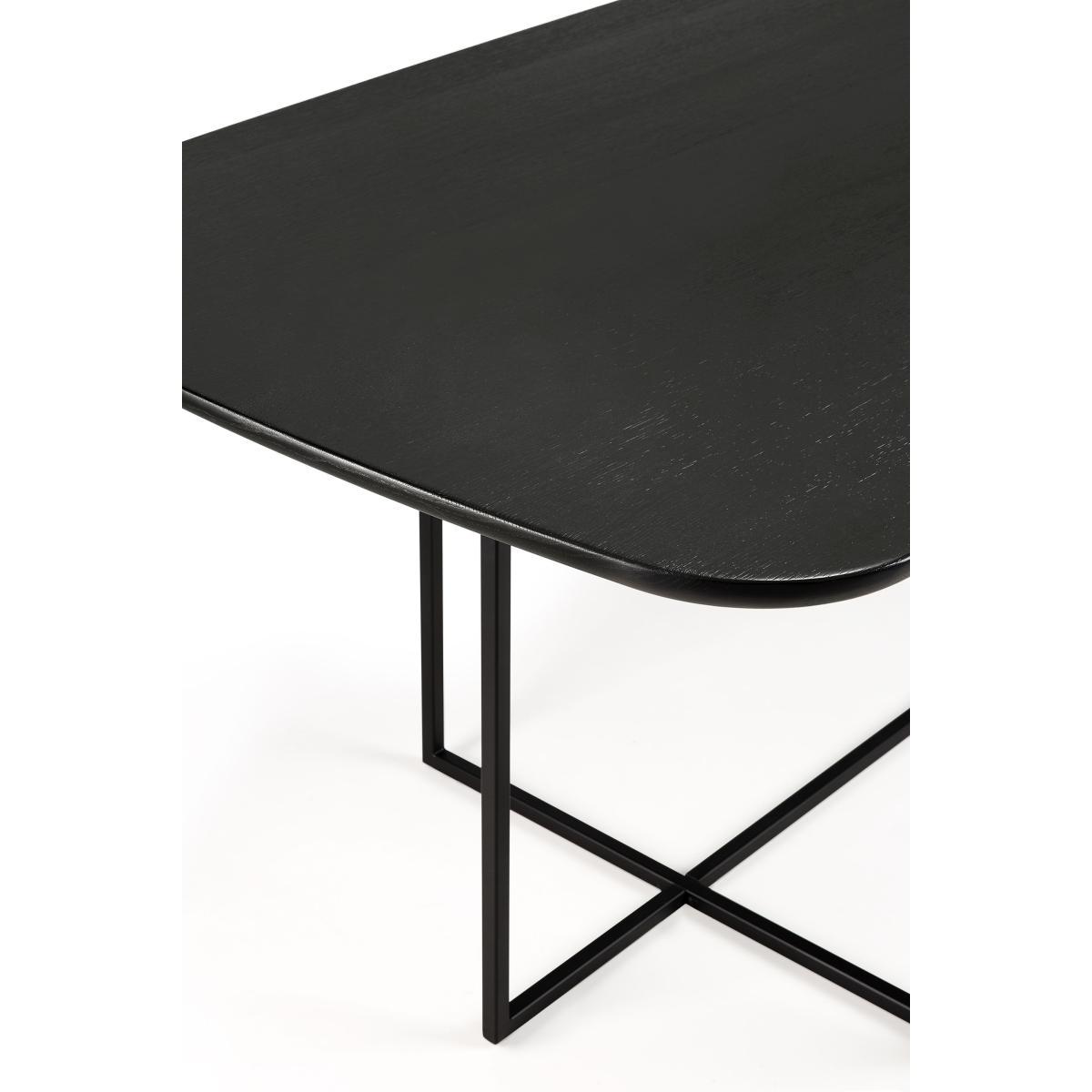 Arc Rectangular table - / 220 x 100 cm - 8-seater / Stained oak by Ethnicraft Black – image 3
