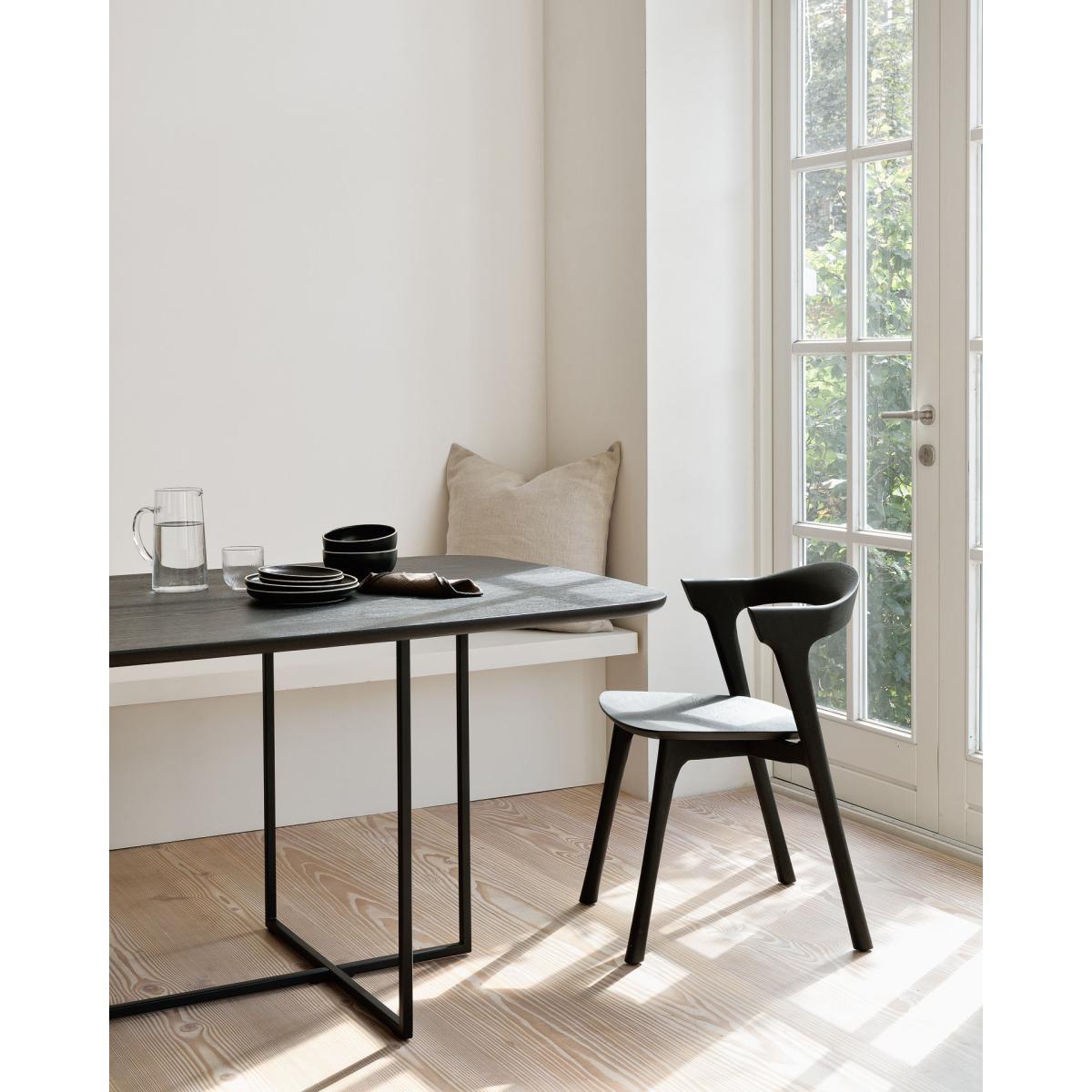 Arc Rectangular table - / 220 x 100 cm - 8-seater / Stained oak by Ethnicraft Black – image 4