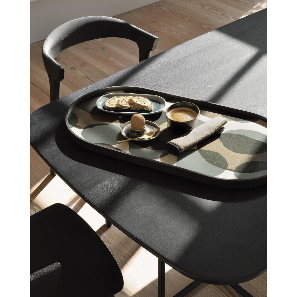Arc Rectangular table - / 220 x 100 cm - 8-seater / Stained oak by Ethnicraft Black – image 5