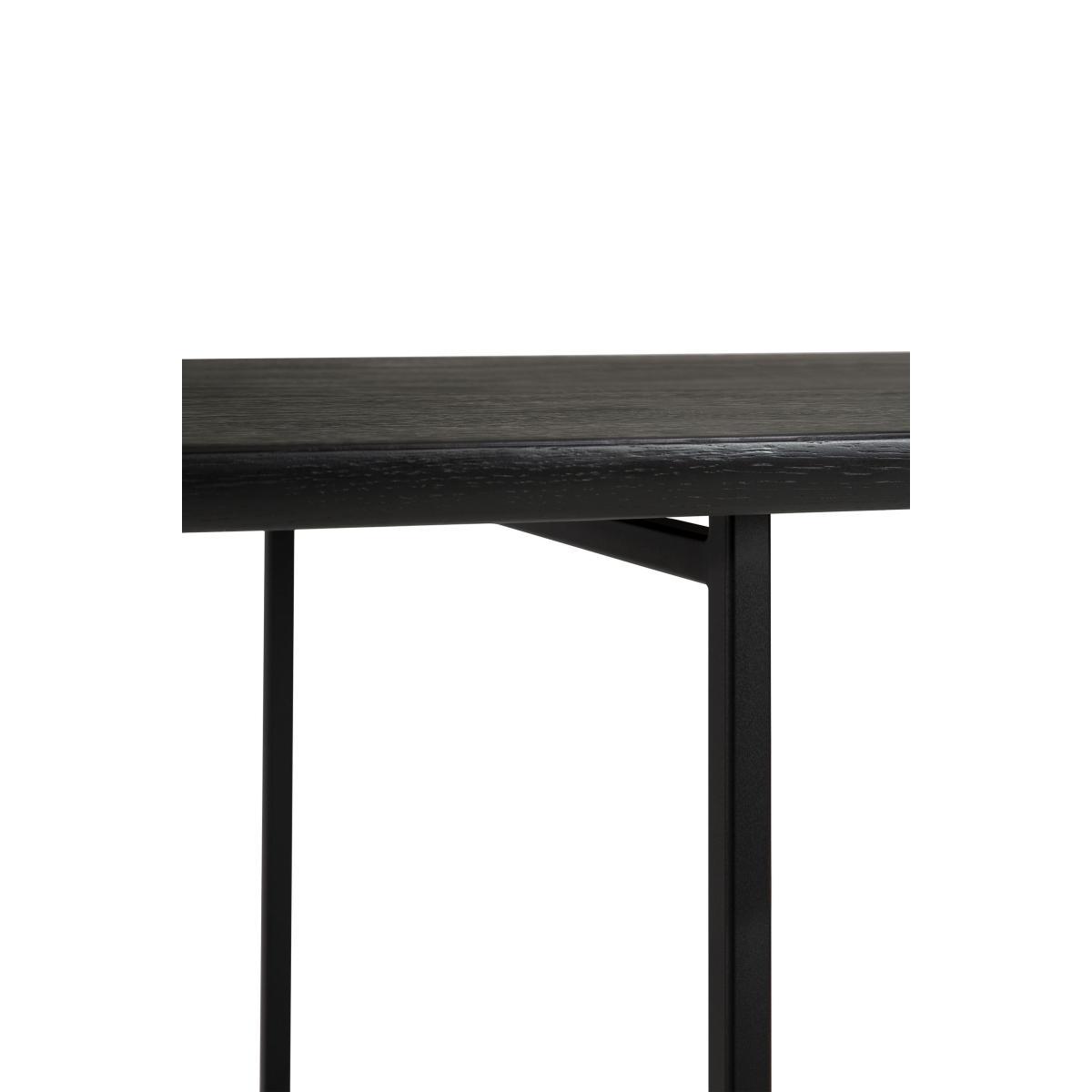 Arc Rectangular table - / 220 x 100 cm - 8-seater / Stained oak by Ethnicraft Black – image 7
