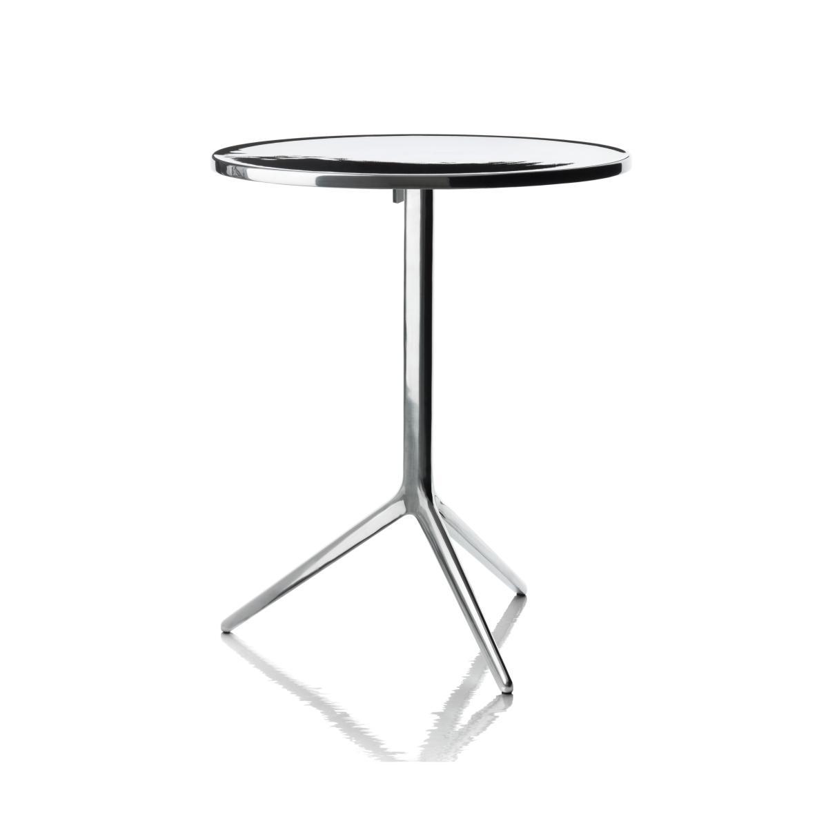 Central Foldable table - H 72 cm x Ø 60 cm - Polished alu version by Magis Metal – image 2