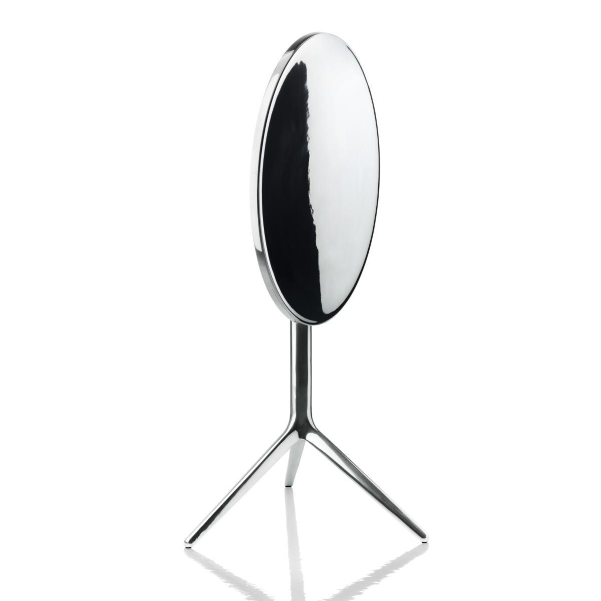 Central Foldable table - H 72 cm x Ø 60 cm - Polished alu version by Magis Metal – image 3