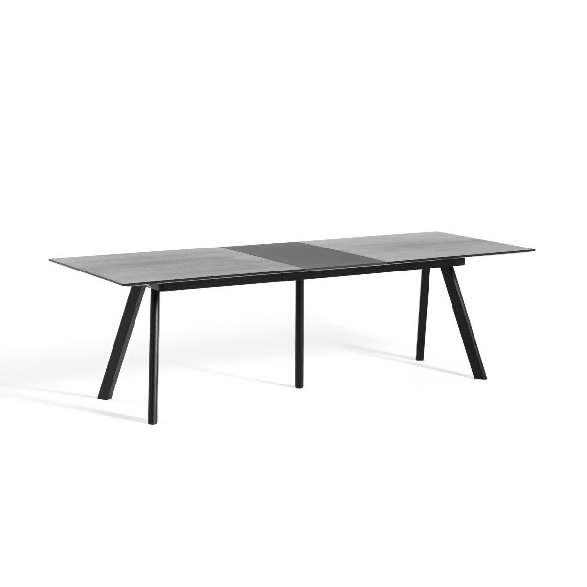 CPH 30 Extending table - / L 200 to 400 x W 90 cm - Linoleum by Hay Black – image 2