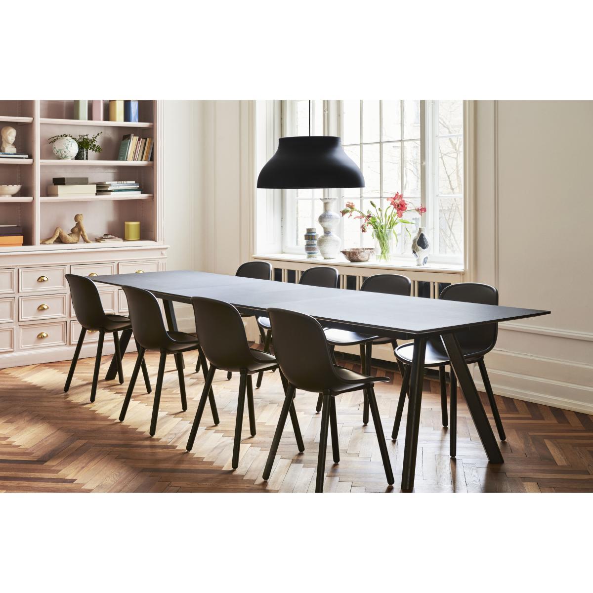 CPH 30 Extending table - / L 200 to 400 x W 90 cm - Linoleum by Hay Black – image 11