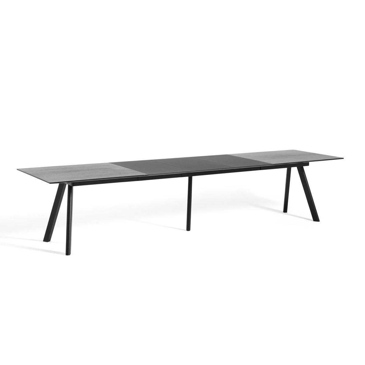 CPH 30 Extending table - / L 200 to 400 x W 90 cm - Linoleum by Hay Black – image 4