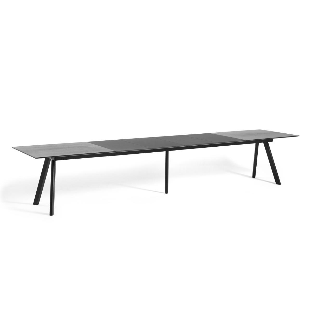 CPH 30 Extending table - / L 200 to 400 x W 90 cm - Linoleum by Hay Black – image 5