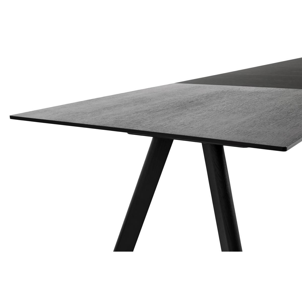 CPH 30 Extending table - / L 200 to 400 x W 90 cm - Linoleum by Hay Black – image 6