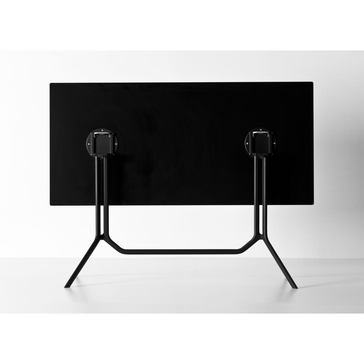 Poule double Foldable table - 150 x 70 cm - Foldable top by Kristalia Black – image 2