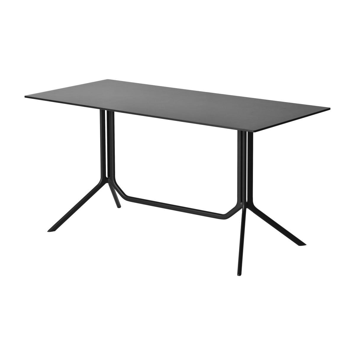 Poule double Foldable table - 150 x 70 cm - Foldable top by Kristalia Black – image 1