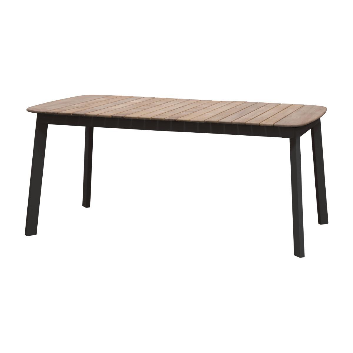 Shine Rectangular table - Teack top - L 166 cm by Emu Black – image 1