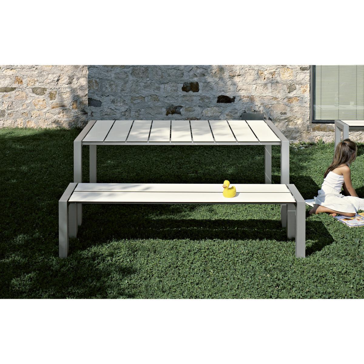 Sushi Outdoor Rectangular table - L 180 cm by Kristalia White – image 4