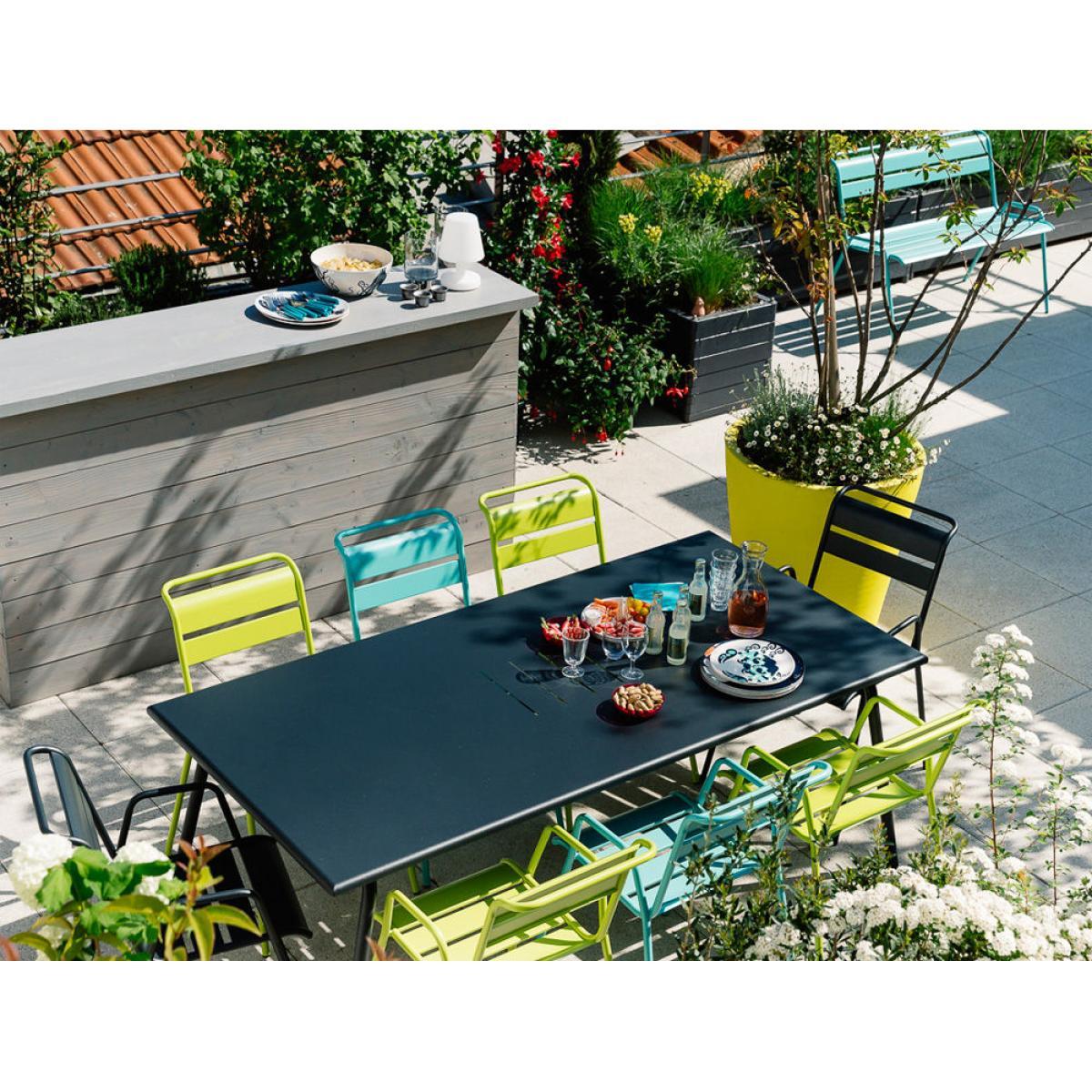 Monceau Rectangular table - / 194 x 94 cm - 8 people by Fermob Grey – image 2